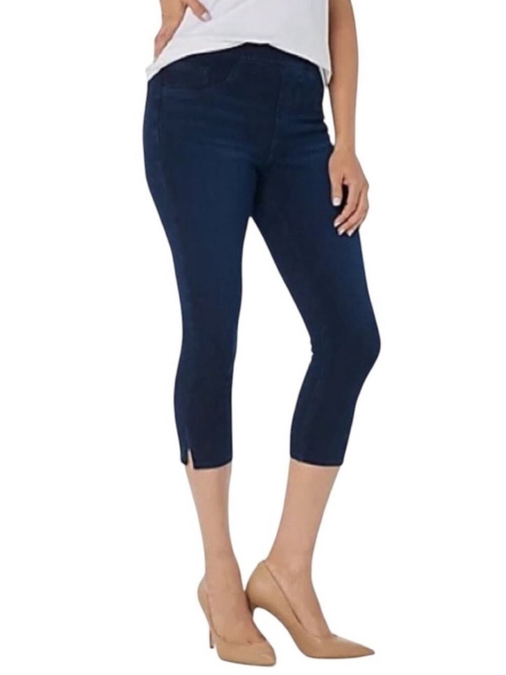Spanx Women's Blue Jean-Ish Capri Denim Pants Pull On Size 3X